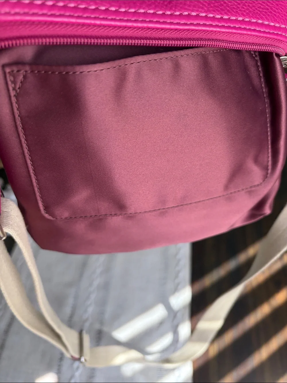 Coach Park Swingpack Hot Pink pebbled Leather Crossbody Bag
